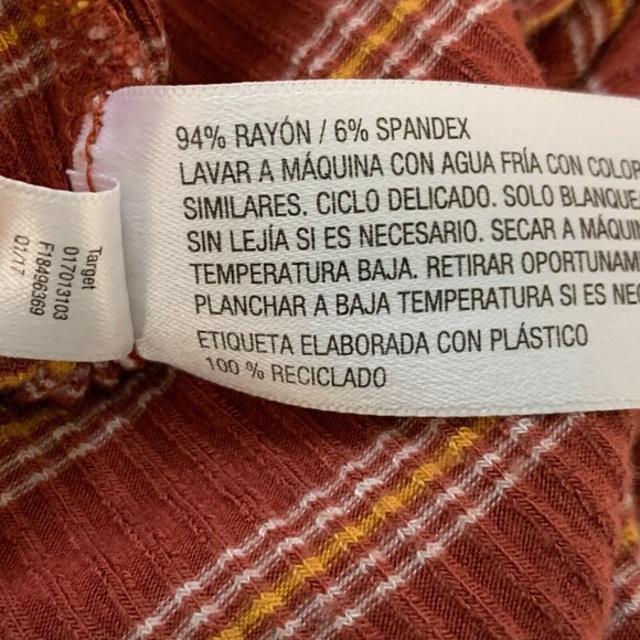 Mossimo Crop Top Women M Stretch Elastic Neckline Striped Short Sleeve - Picture 8 of 8